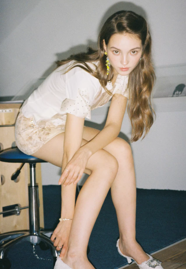 Midnight Muse Double-Placket Polka Shirt